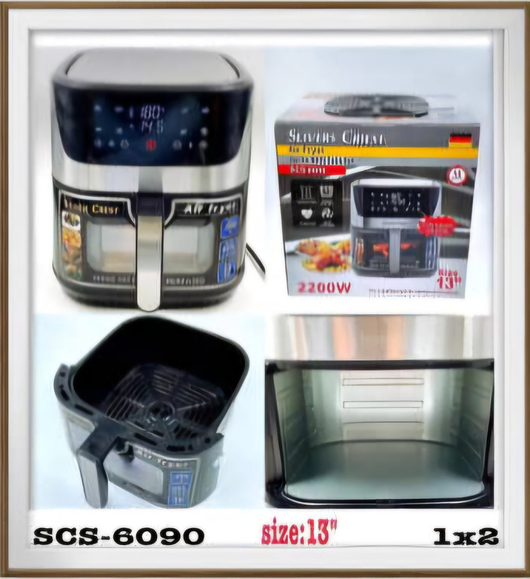سرخ کن بدون روغن Slivers Criest سایز 13 داخل استیل مدل 13" Digital 6090 با قطع کن خودکار