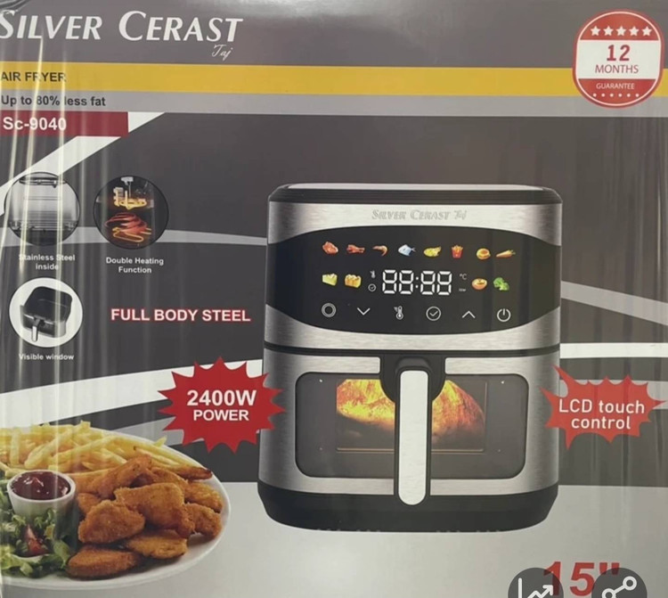 سرخ کن سیلور کرست مدل SC9040 ظرفیت ۱۵ لیتر بدون روغن با بدنه استیل